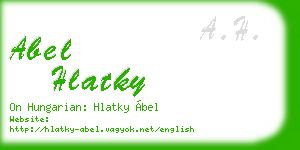 abel hlatky business card