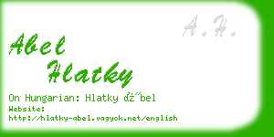 abel hlatky business card